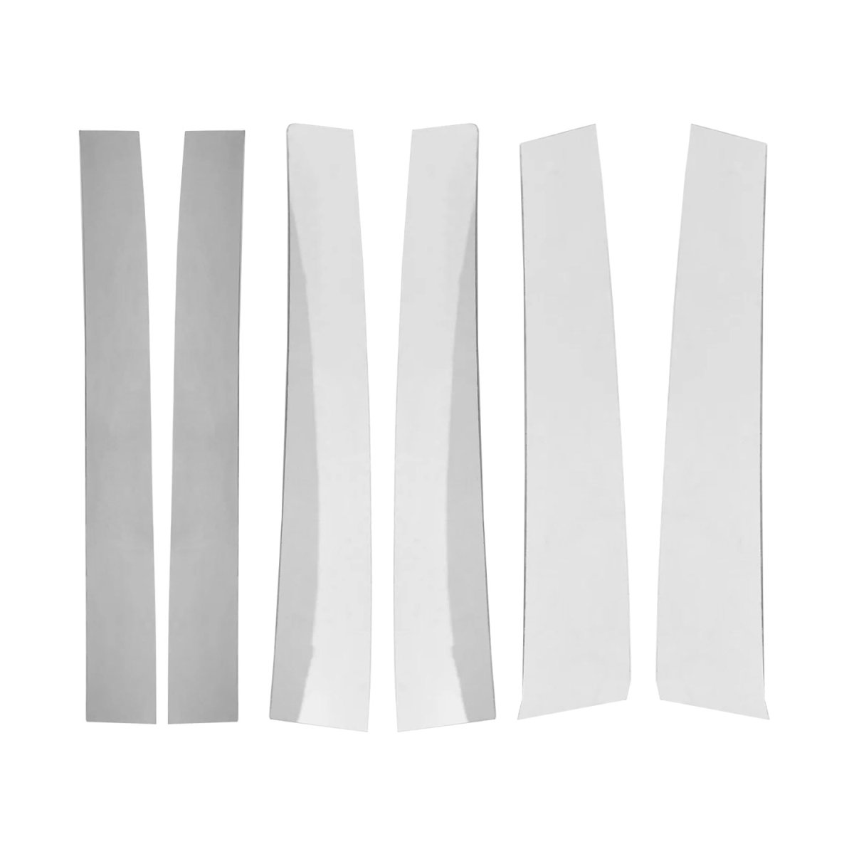 Toyota Sienna Pillar Trims - Omac - S.Steel - Gloss Silver - '11-'17